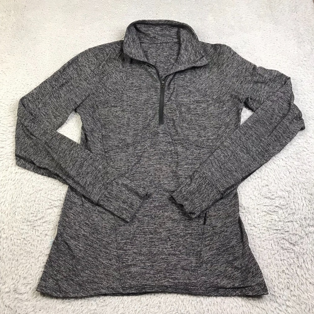 Lululemon Pullover Womens 4 Dark Heather Gray 1/4 Zip Performance Jacket